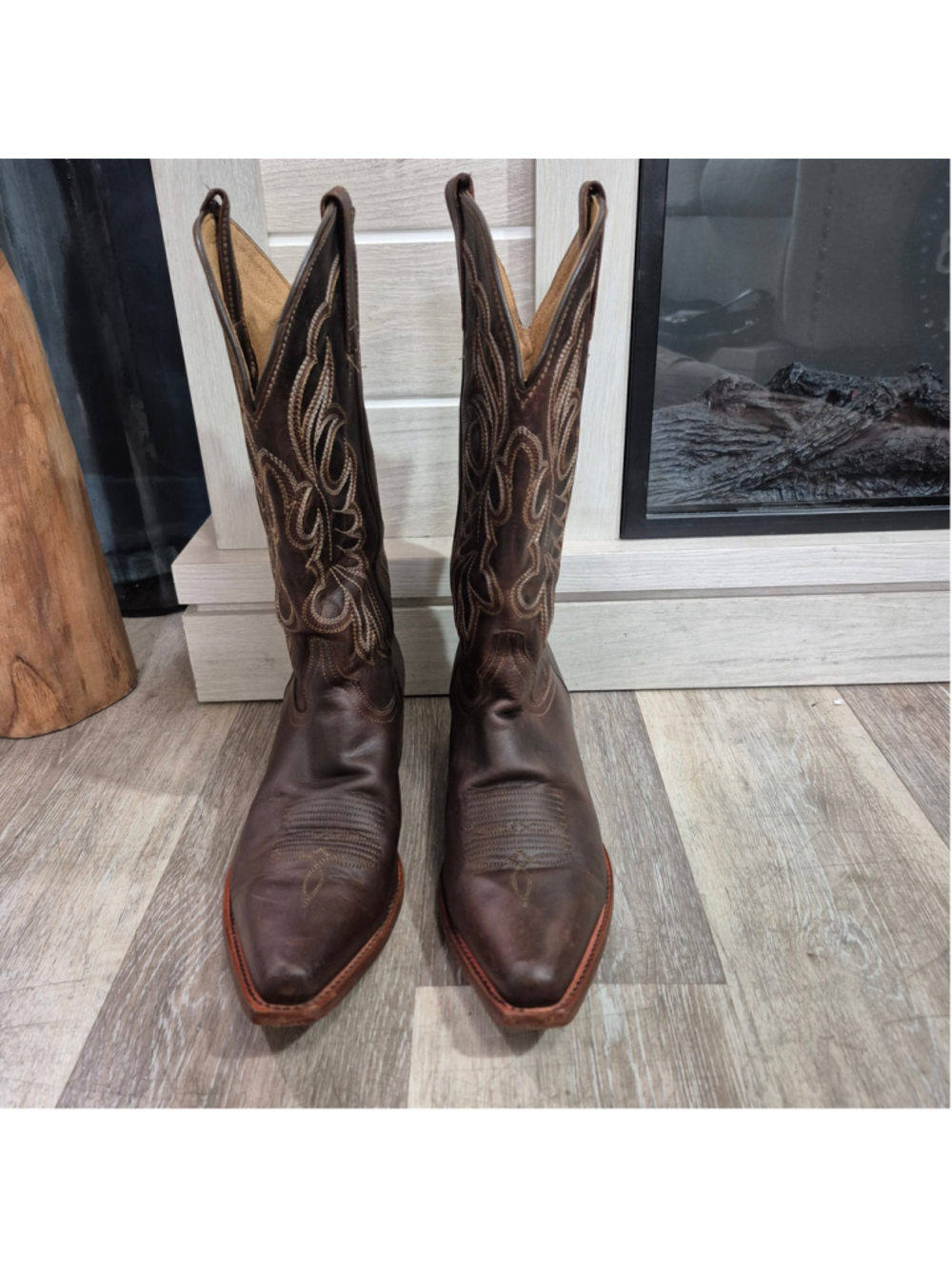 Women's ShyanneBrown Leather Cowgirl Western Boots 8.5 - Picture 2 of 10